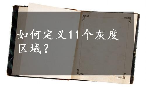 如何定义11个灰度区域？