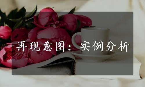 再现意图：实例分析