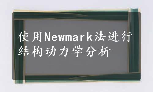 使用Newmark法进行结构动力学分析