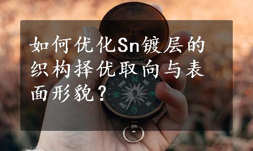 如何优化Sn镀层的织构择优取向与表面形貌？