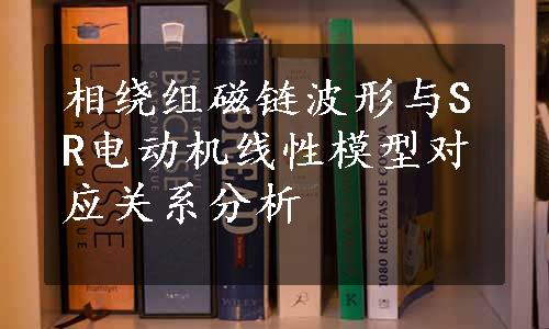 相绕组磁链波形与SR电动机线性模型对应关系分析