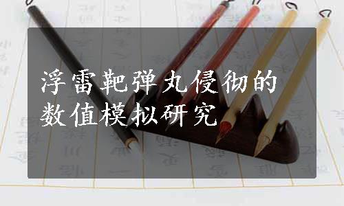 浮雷靶弹丸侵彻的数值模拟研究