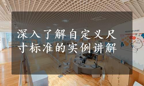 深入了解自定义尺寸标准的实例讲解