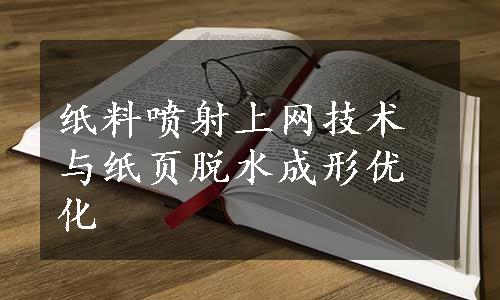 纸料喷射上网技术与纸页脱水成形优化