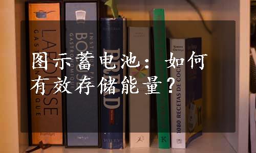 图示蓄电池：如何有效存储能量？