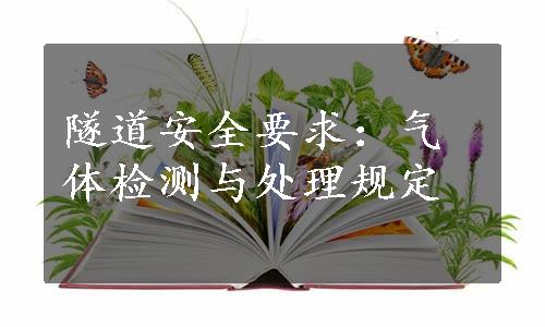 隧道安全要求：气体检测与处理规定