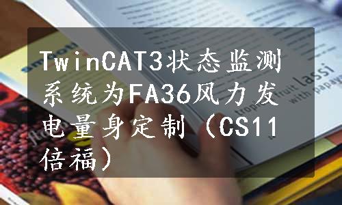 TwinCAT3状态监测系统为FA36风力发电量身定制（CS11倍福）