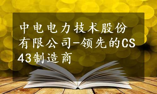 中电电力技术股份有限公司-领先的CS43制造商