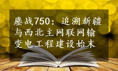 鏖战750：追溯新疆与西北主网联网输变电工程建设始末