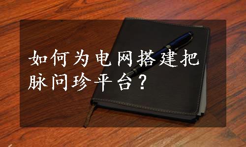 如何为电网搭建把脉问珍平台？