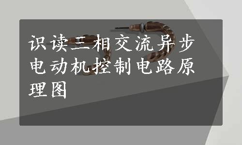 识读三相交流异步电动机控制电路原理图