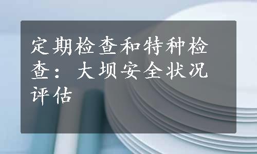 定期检查和特种检查：大坝安全状况评估