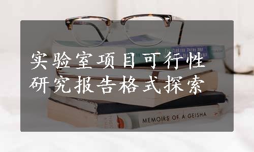 实验室项目可行性研究报告格式探索