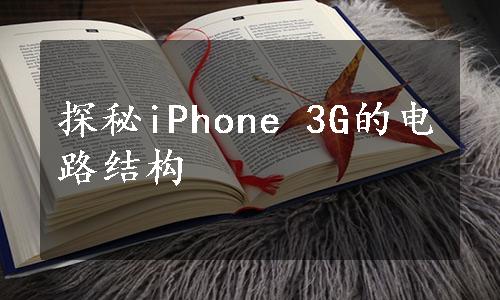 探秘iPhone 3G的电路结构