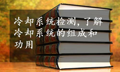 冷却系统检测,了解冷却系统的组成和功用