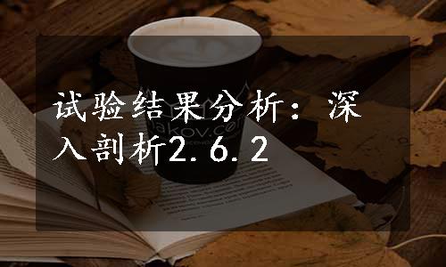 试验结果分析：深入剖析2.6.2