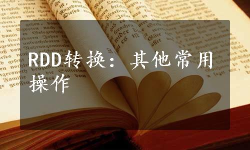 RDD转换：其他常用操作