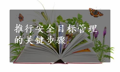 推行安全目标管理的关键步骤