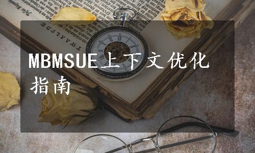 MBMSUE上下文优化指南