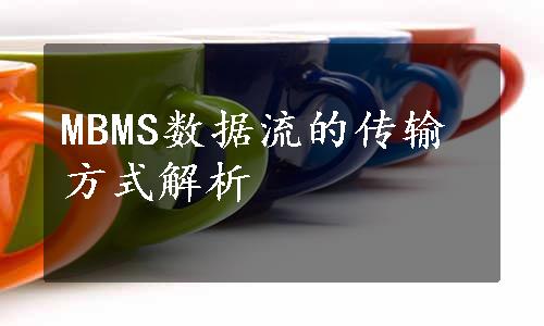 MBMS数据流的传输方式解析