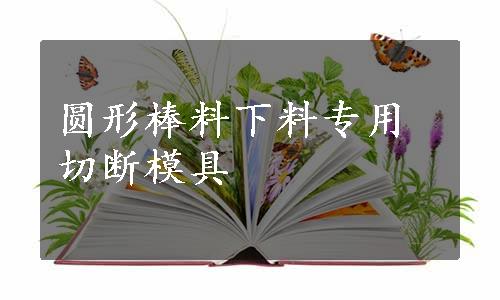 圆形棒料下料专用切断模具