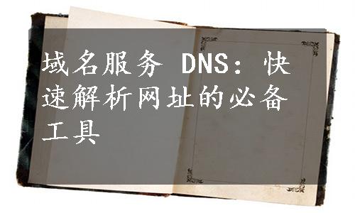 域名服务 DNS：快速解析网址的必备工具