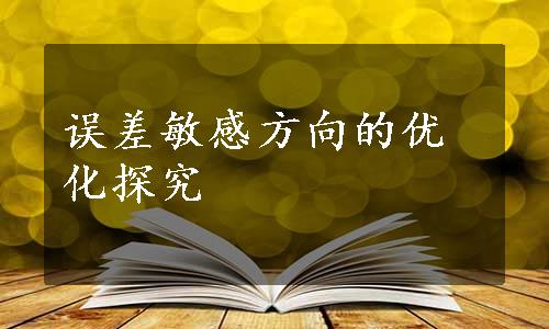 误差敏感方向的优化探究