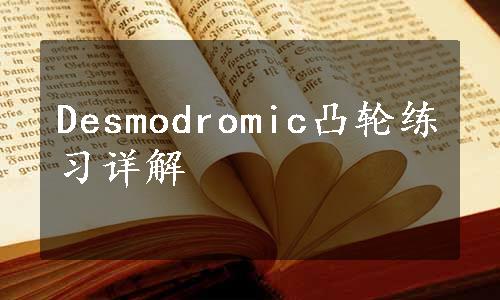 Desmodromic凸轮练习详解