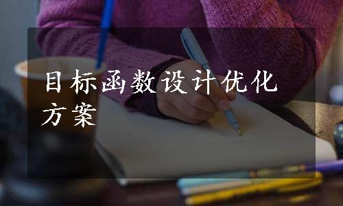 目标函数设计优化方案