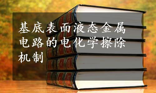 基底表面液态金属电路的电化学擦除机制