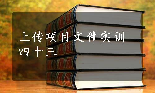 上传项目文件实训四十三