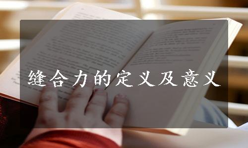 缝合力的定义及意义