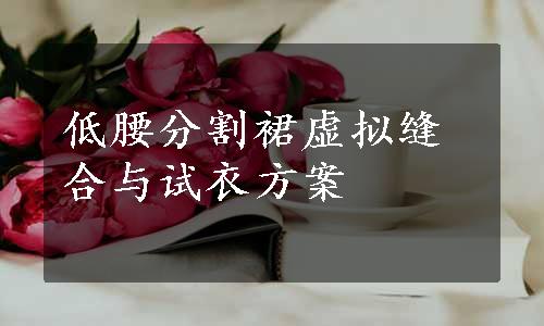 低腰分割裙虚拟缝合与试衣方案