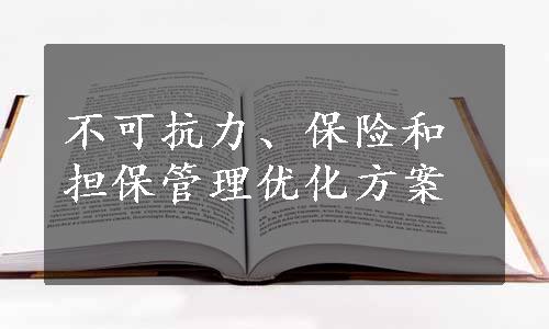 不可抗力、保险和担保管理优化方案