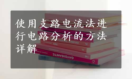 使用支路电流法进行电路分析的方法详解