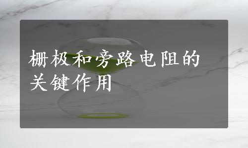 栅极和旁路电阻的关键作用