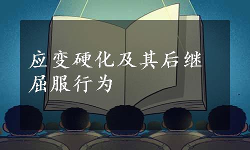 应变硬化及其后继屈服行为