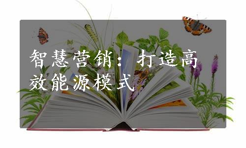 智慧营销：打造高效能源模式