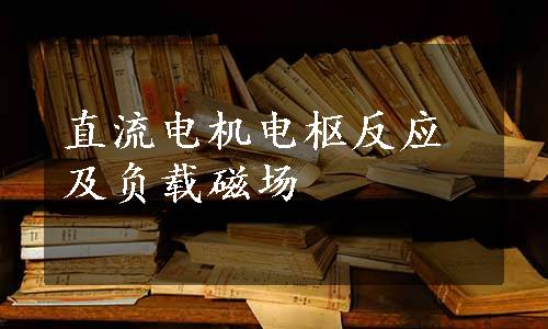 直流电机电枢反应及负载磁场