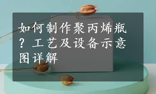 如何制作聚丙烯瓶？工艺及设备示意图详解