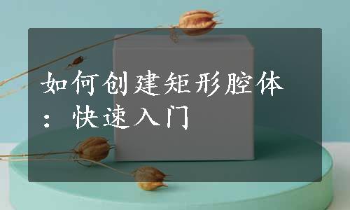 如何创建矩形腔体：快速入门