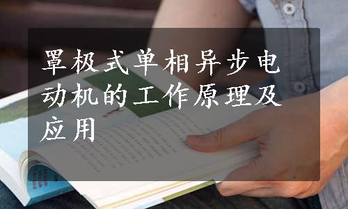 罩极式单相异步电动机的工作原理及应用