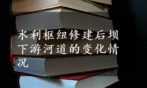 水利枢纽修建后坝下游河道的变化情况