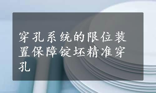 穿孔系统的限位装置保障锭坯精准穿孔