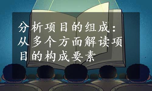 分析项目的组成：从多个方面解读项目的构成要素