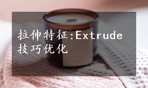 拉伸特征:Extrude技巧优化