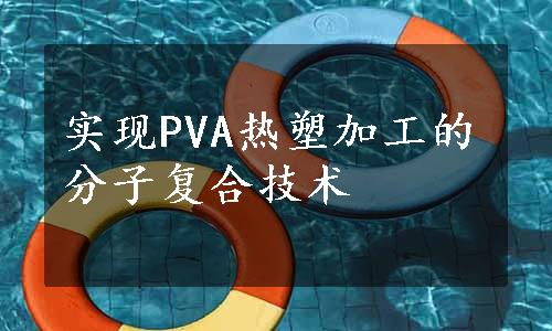 实现PVA热塑加工的分子复合技术