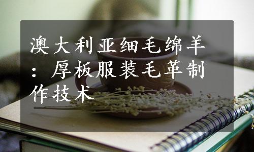 澳大利亚细毛绵羊：厚板服装毛革制作技术