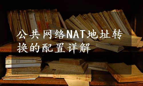 公共网络NAT地址转换的配置详解