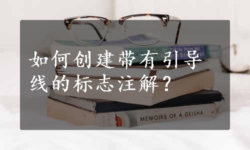 如何创建带有引导线的标志注解？